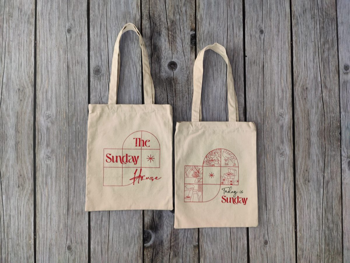 Canvas tote bags for The Sunday House