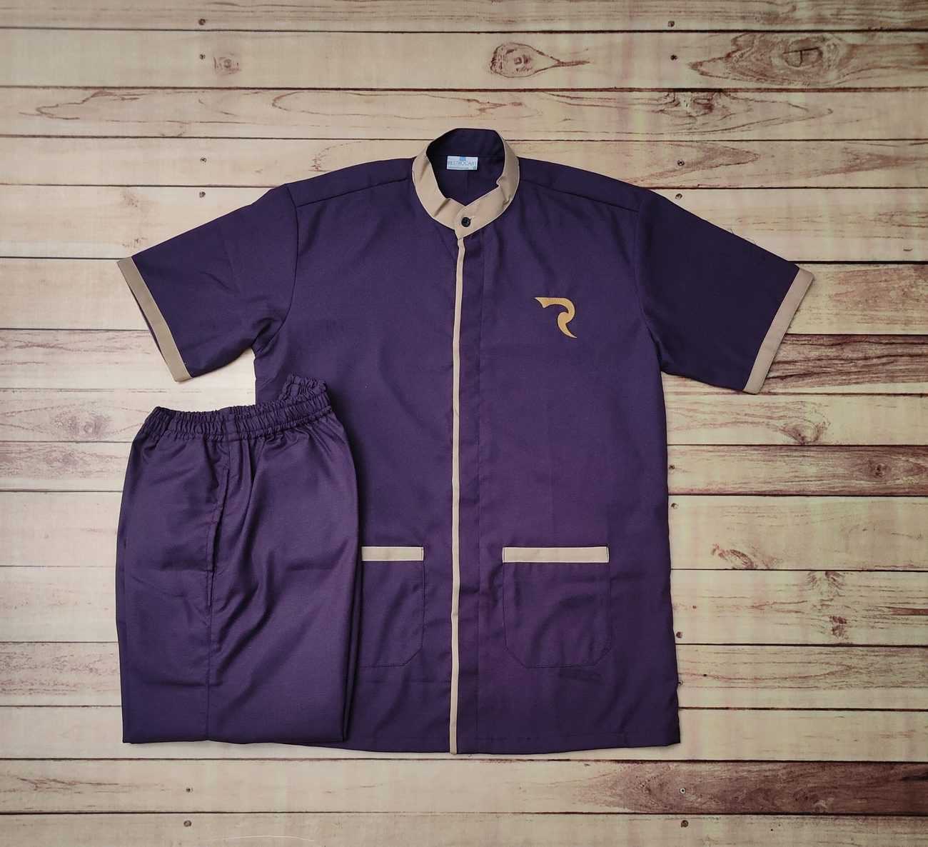 Custom housekeeping uniforms in stain-tolerant poly-cotton, restaurant housekeeping team uniforms by RestroCart